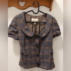 Burberry Women's Short Sleeve Plaid Top